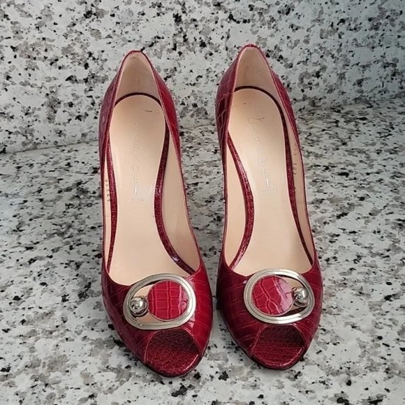 Casadei peeptoe pumps US sz 9.5 - Picture 6 of 15